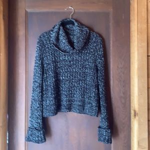 Free people turtle/cowl neck crop sweater